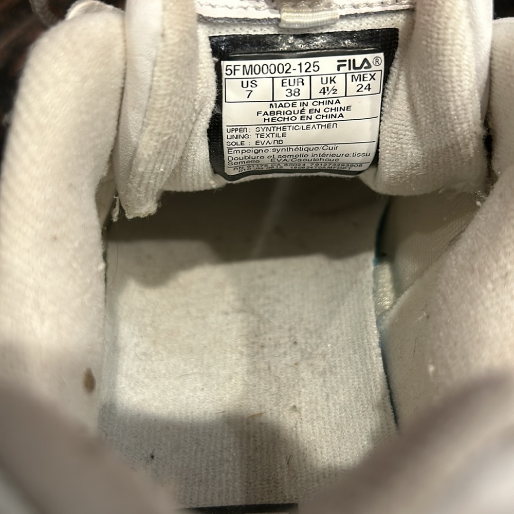 FILA WOMENS DISRUPTOR II PREMIUM White / Navy /red - Picture 6 of 9